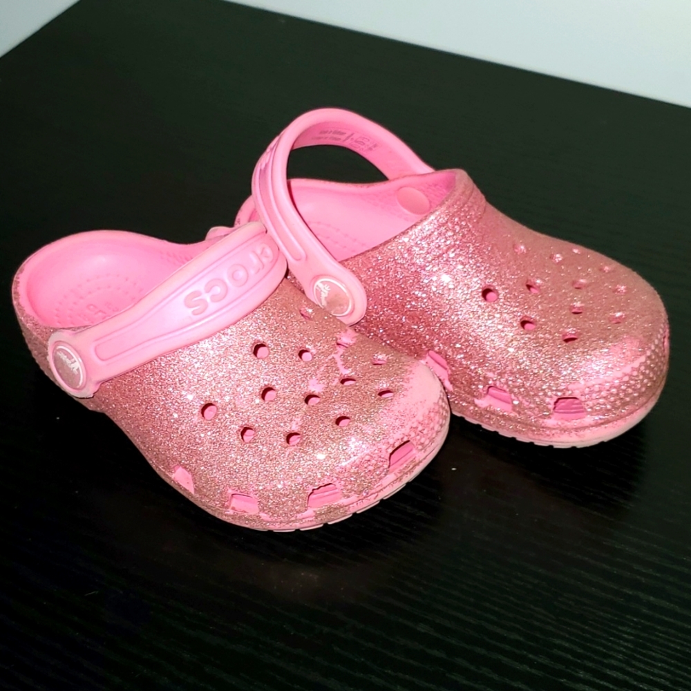 Sparkly all Pink Crocs